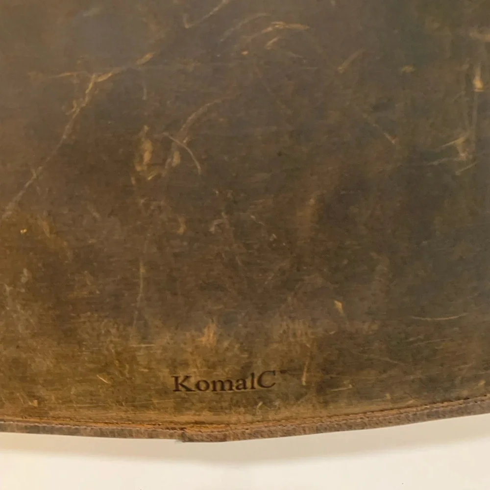 KomalC | Buffalo leather vintage saddle satchel bag